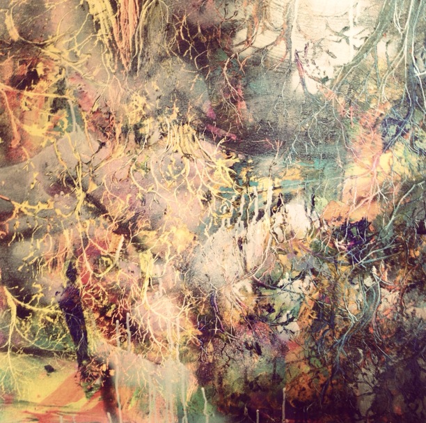 OBERON AND TITANIA - 2011, spray paint on canvas